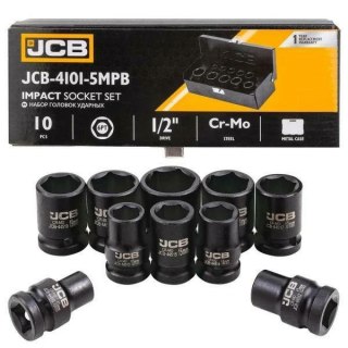 JCB Nasadki udarowe kpl. 10el.1/2" 6-KĄT. (10-24mm)