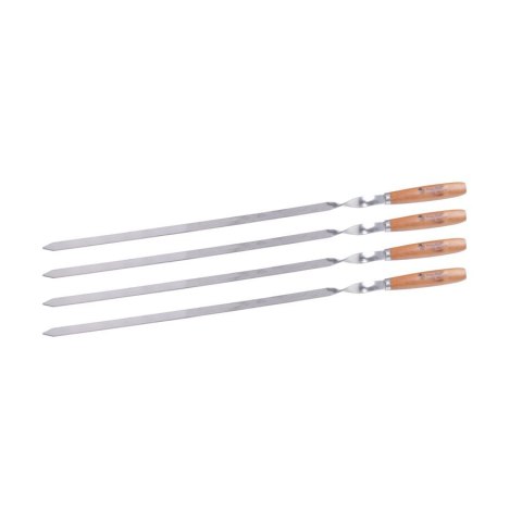 MASTER Grill SZPIKULEC do SZASZŁYKÓW KPL.4szt.DŁ.60cm DREWNIANA RĄCZKA.
