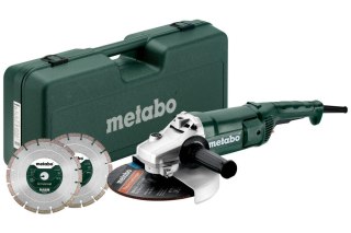 METABO Szlifierka kątowa 230 WE 2200-230 + 2 TARCZE DIAMENTOWE WALIZKA