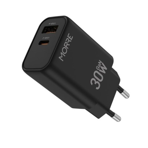MORRE Ładowarka USB/USB-C 30W CZARNA