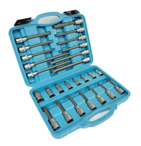 SILVER Klucz E SPLINE 1/2" PRZEDŁUŻANE 26szt