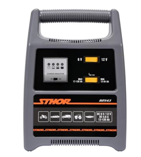 Prostownik STHOR 6V/12V 8A 120Ah LED 82543