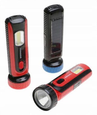 TIROSS Latarka akumulatorowa SOLARNA 1200mAh