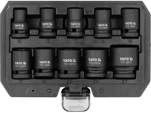 YATO Nasadki udarowe 10cz. 1/2" 10-27mm