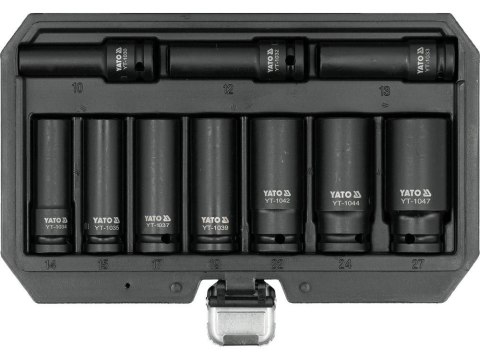 YATO Nasadki udarowe 10cz. 1/2"DŁ. 10-27mm