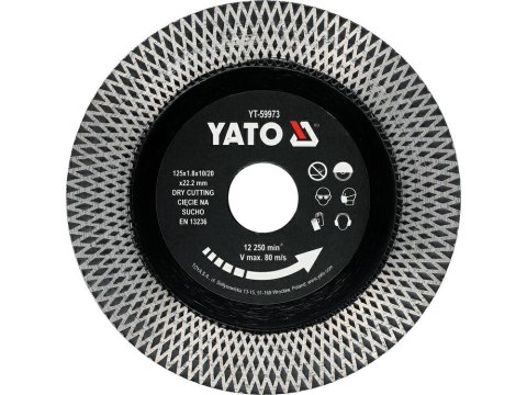 YATO Tarcza diamentowa do CERAMIKI 125mm