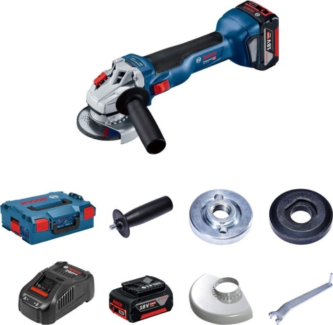 Bosch Szlifierka kątowa akumulatorowa 18V 125 mm GWS 18V-10 2x5,0Ah L-BOXX