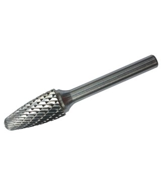 Frez węglikowy (pilnik obrotowy) trzpień 6mm. łukowy z czołem zaokrąglonym kształt F 12x60mm