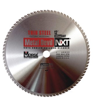 Piła widiowa TCT do cięcia cienkiej stali MetalDevil NXT 305mm 80z, otwór 25,4mm (CSM1280NTSC)