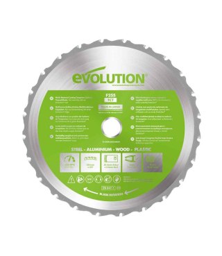 Piła widiowa TCT wielozadaniowa Evolution FURY 255 / 24z