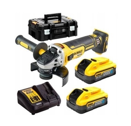DEWALT Szlifierka kątowa 125mm 18V DCG405H2T 2x5,0Ah POWERSTACK BL TSTAK