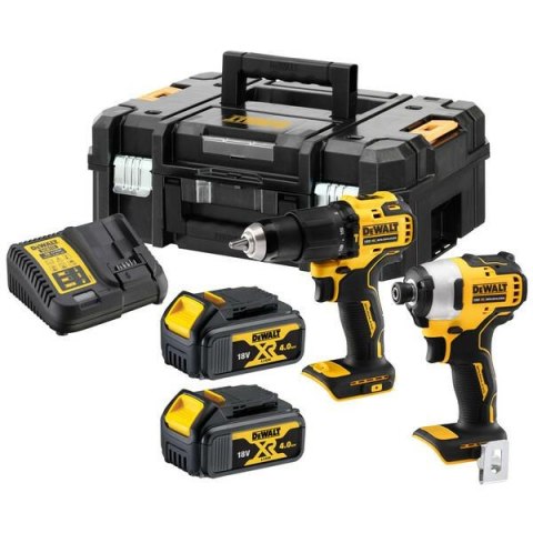 DEWALT Zestaw Combo 18V XR DCK2062M2T-QW – DCD709 + DCF809, 2x 4.0Ah, TSTAK II