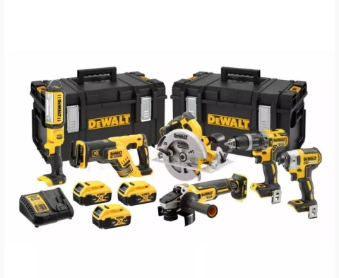 DeWALT Zestaw Combo XR 18V DCK623P3 6 elektronarzędzi 3×5,0Ah 2× ToughSystem DS300