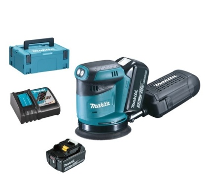 MAKITA Szlifierka mimośrodowa 18V 125 mm 2,8 mm DBO180RTJ 2×5,0 Ah
