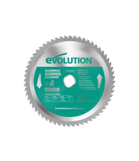 Piła widiowa TCT do cięcia aluminium Evolution 185mm / 60z do pilarek