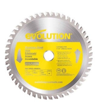 Piła widiowa TCT do cięcia stali nierdzewnej Evolution 180mm / 48z do pilarek