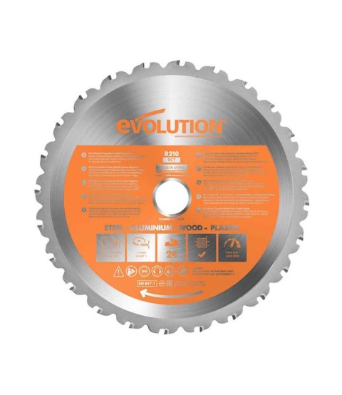 Piła widiowa TCT wielozadaniowa Evolution RAGE 210mm / 24z do pił ukośnych