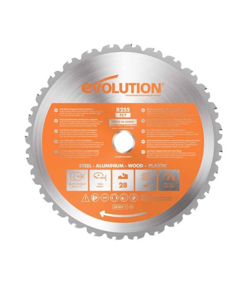 Piła widiowa TCT wielozadaniowa Evolution RAGE 255mm / 28z