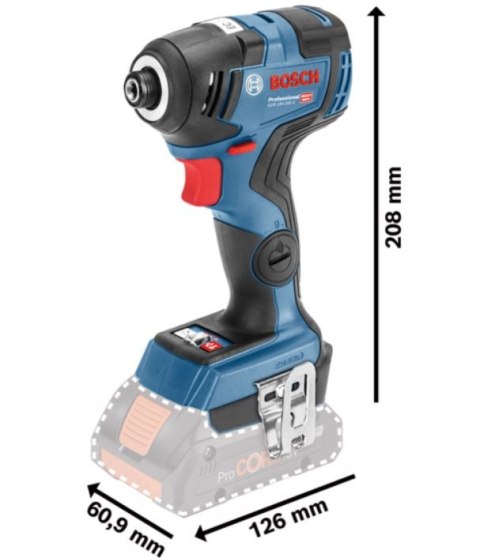 BOSCH Klucz udarowy Akumulatorowy GDR 18V-200 C 0*AH