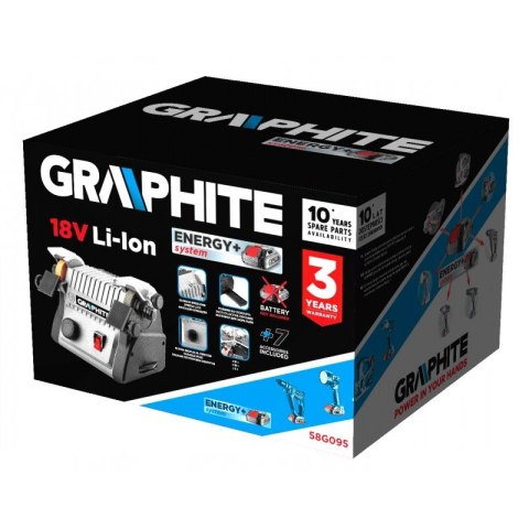 GRAPHITE MINI Szlifierka Stołowa akumulatorowa 3W1