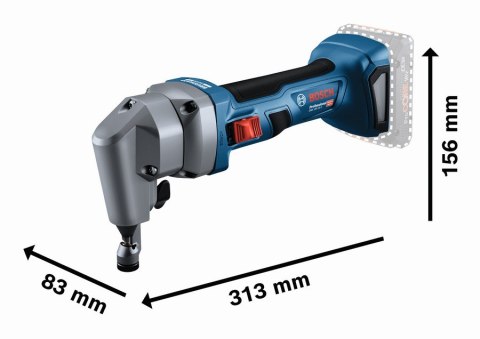 BOSCH Nożyce Akumulatorowe do BLACHY GNA 18V-16 E 0*AH