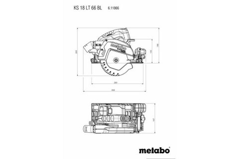 METABO Pilarka tarczowa akumulatorowa KS 18 LTX 66 BL