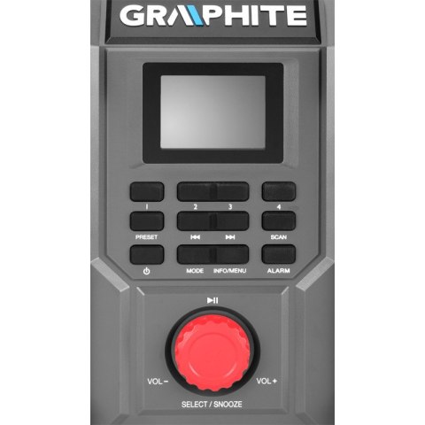 GRAPHITE Radio budowlane AKUMU.-SIECIOWE ENERGY+ 18V,BEZ AkumulatorA