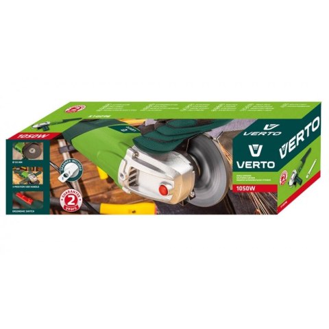 VERTO Szlifierka kątowa 125MM 1050W