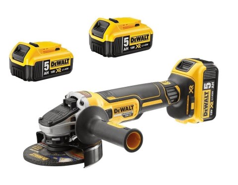 DEWALT Szlifierka kątora akumulatorowa 125 MM XR 3*5,0AH