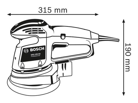 BOSCH Szlifierka mimośrodowa GEX AC 34-150 340W 150MM