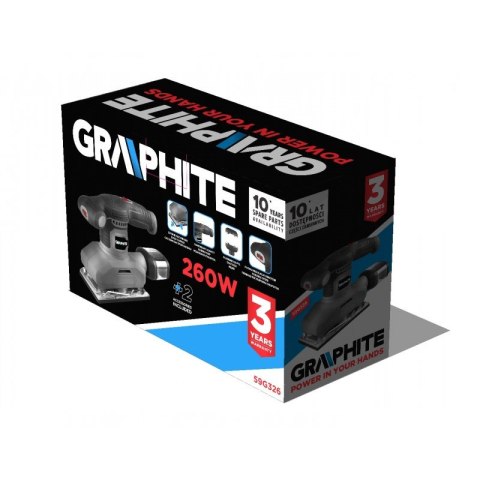 GRAPHITE Szlifierka oscylacyjna 260W, STOPA 90*187 MM