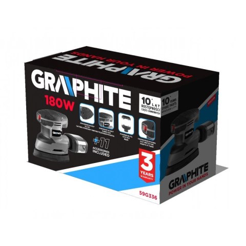 GRAPHITE Szlifierka oscylacyjna DELTA 180W, STOPA 140*140*80 MM