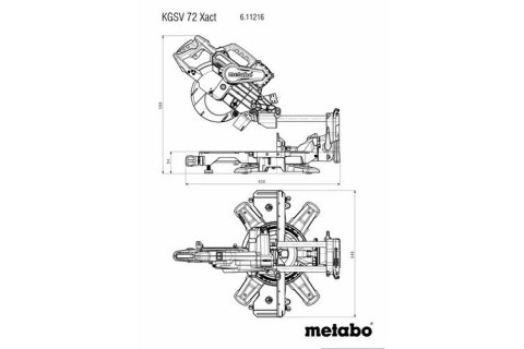 METABO ukośnica KGSV 72 XACT