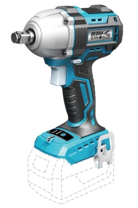 DEDRA Klucz udarowy Akumulatorowy 1/2'' 18V 450NM 0*AH SAS+