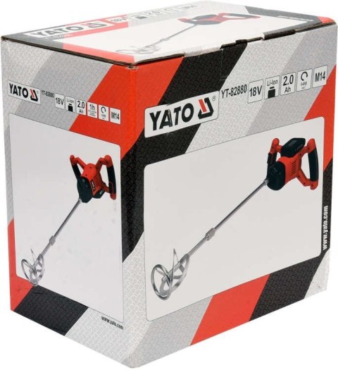YATO Mieszadło do ZAPRAW 18V 2,0AH ,Ładowarka 1H