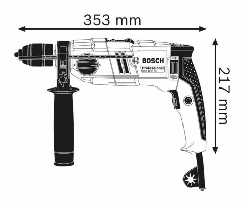 BOSCH Wiertarka udarowa GSB 18-2RE 800W - ZUW