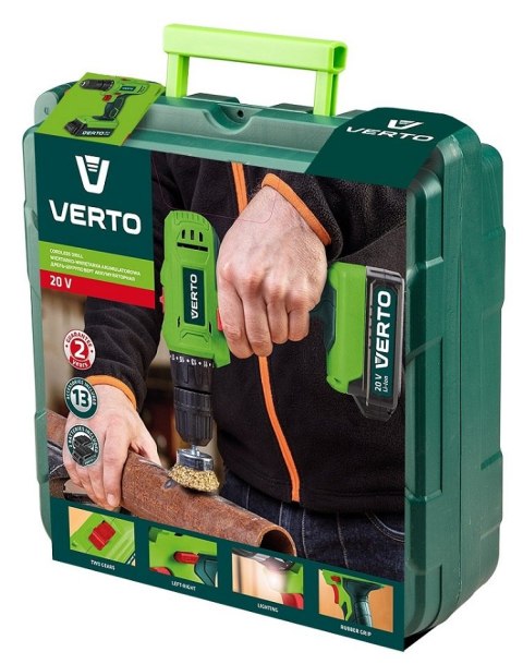 VERTO Wiertarko - Wkrętarka 2*20V LI-ION 1.5 AH WALIZKA