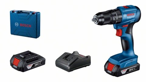 BOSCH Wiertarko-Wkrętarka akumulatorowa udarowa GSB 185-LI 2*2.0AH