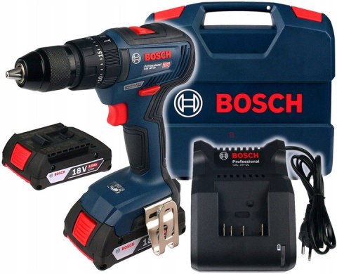 BOSCH Wiertarko-Wkrętarka akumulatorowa udarowa GSB 18V-50 2*2.0AH L-CASE