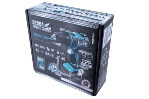 DEDRA Wkrętarka bezszczotkowa 13MM 18V SAS+