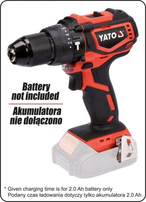 YATO Wkrętarka bezszczotkowa 18V Z UDAREM BEZ AkumulatorA