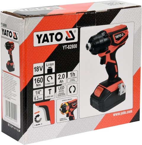 YATO Zakrętarka udarowa 18V 1X2AH