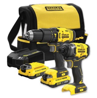 STANLEY Zestaw 18V V20 SFMCD711+SFMCF800 2*2.0AH TORBA