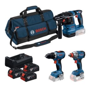 BOSCH Zestaw COMBI 18V GSR+GDX+GBH 3*5.0AH