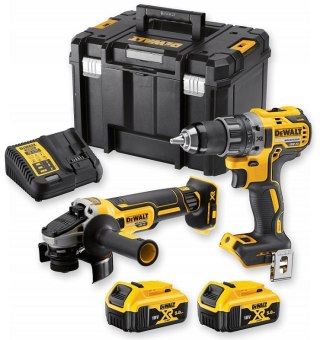 DEWALT Zestaw COMBO 18V DCD791 + DCG405 2*5.0AH TSTAK
