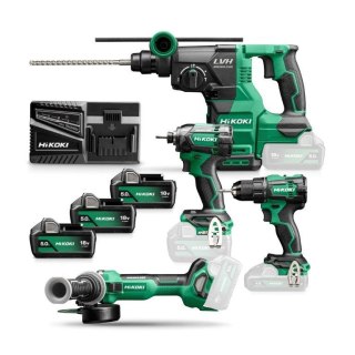 HIKOKI Zestaw ELEKRONARZĘDZI DS18DE+WH18DC+G1813DA+DH18 18V 3*5.0AH