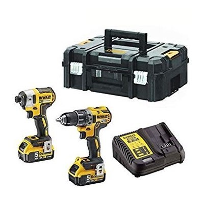 DEWALT Zestaw narzedzi 18V DCD791 + DCF887 2*5.0AH
