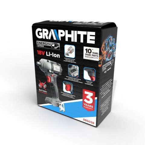GRAPHITE Klucz udarowy BEZSZCZOTKOWY ENERGY 18V LI-LON BEZ AKUM 450NM