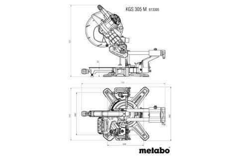 METABO ukośnica KGS 305 M LASERCUT