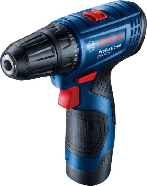 BOSCH Wiertarko-Wkrętarka akumulatorowa GSR 120-LI 2*2.0*AH + GLI12V-300